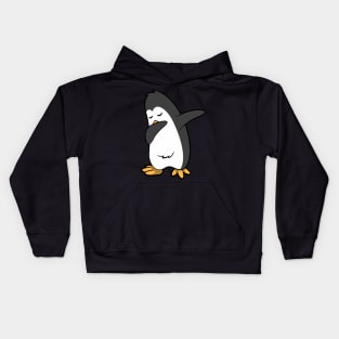 Funny kids t-shirt penguin dabbing Kids Hoodie